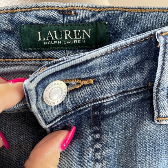 Polo Ralph Lauren Womens Jeans Blue 12 Mid Rise Straight Stretch - Picture 2 of 5